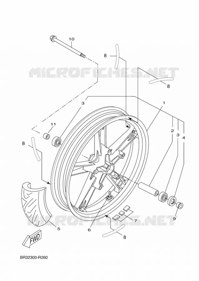 ROUE AVANT Yamaha MOTO 125 2017 MT  MT125-A