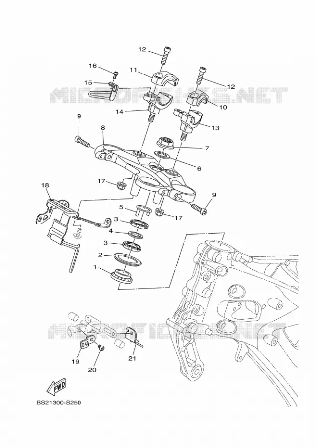 DIRECTION Yamaha MOTO 850 2017 MT  MTN850-A