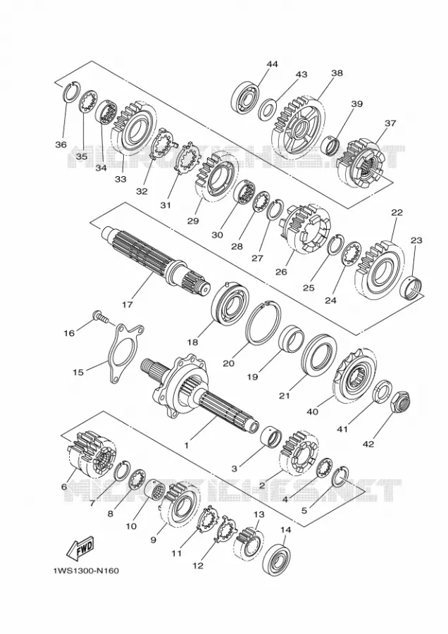 TRANSMISSION Yamaha MOTO 700 2017 MT  MT07A