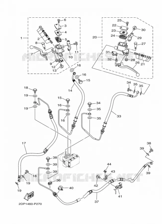 MAITRE CYLINDRE DE FREIN AVANT Yamaha SCOOTER 125 2017 OCITO  GPD125-A