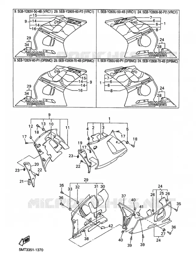 CARENAGES 2 Yamaha MOTO 600 2001 R6  YZF-R6