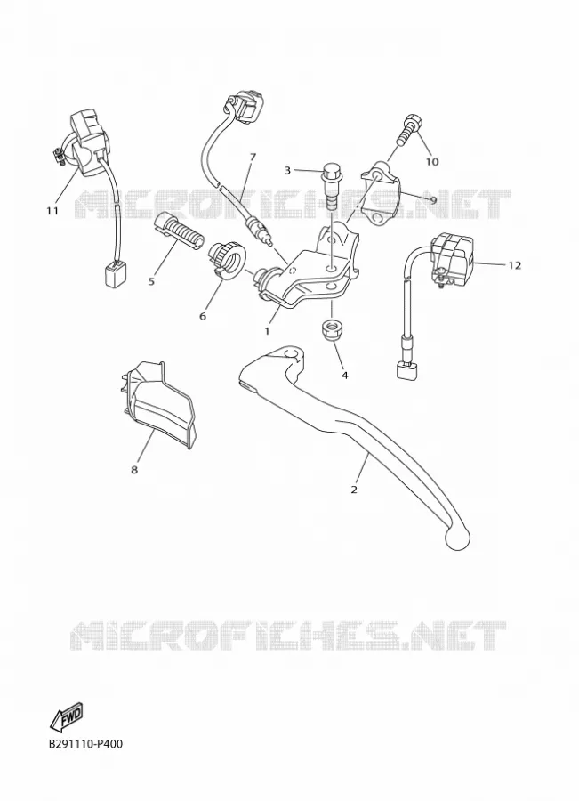 COMMODO / LEVIER Yamaha MOTO 250 2016 WRF  WR250F