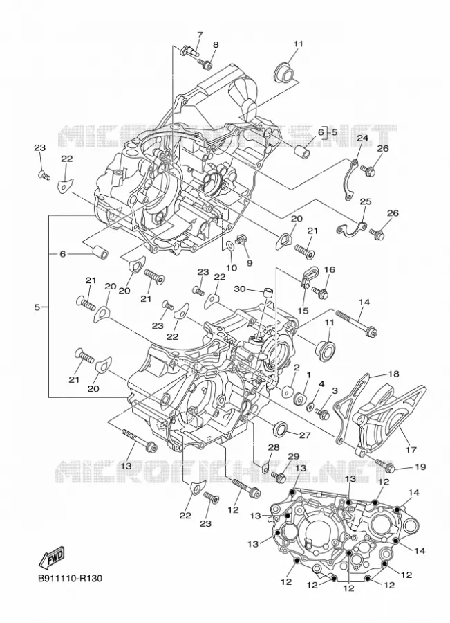 CARTER MOTEUR Yamaha MOTO 450 2016 WRF  WR450F