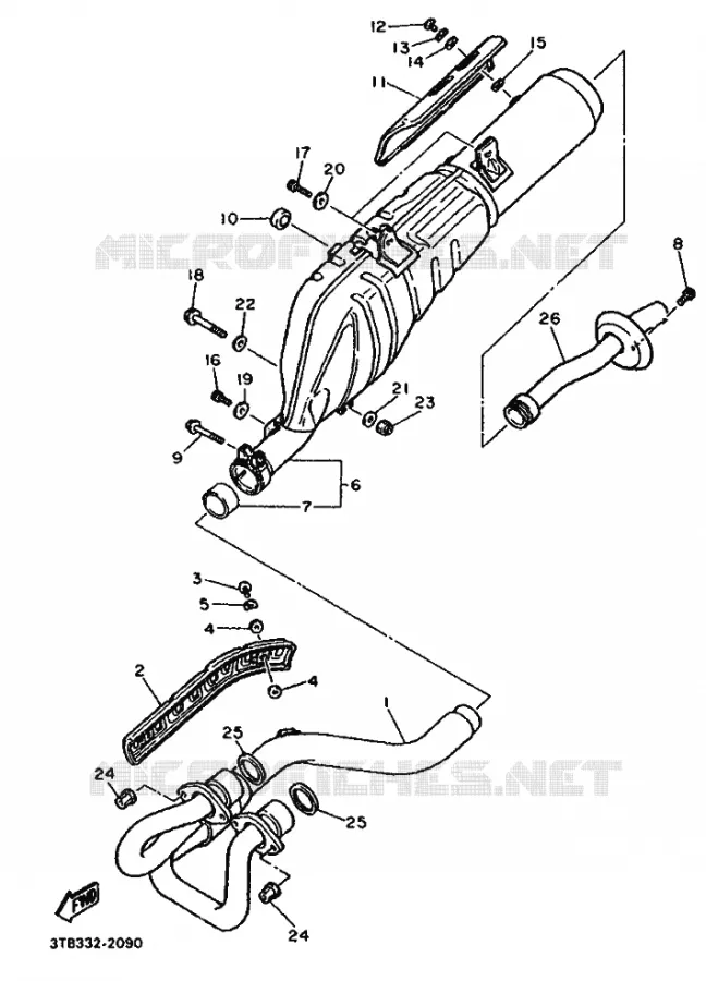 ECHAPPEMENT Yamaha MOTO 600 1993 XTE  XT600E