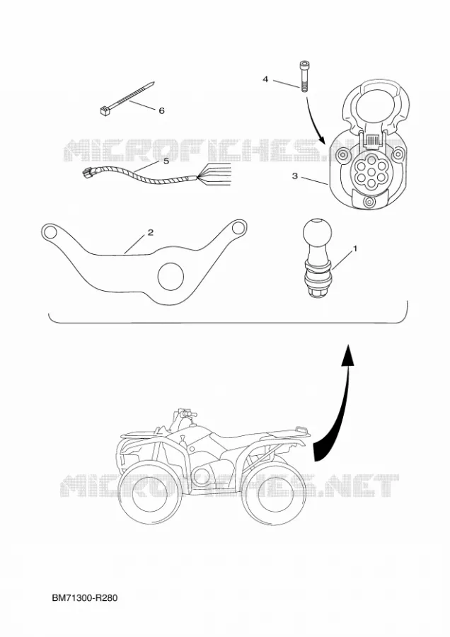 CADRE 1 Yamaha QUAD 450 2016 GRIZZLY  YFM450FWAD