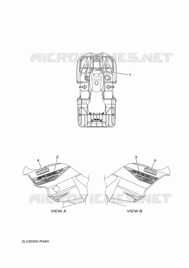 EMBLEME Yamaha QUAD 450 2016 GRIZZLY  YFM450FWA