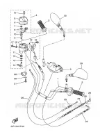 GUIDON ET CABLES pour Yamaha GRIZZLY 4WD 2010