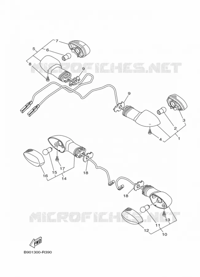 CLIGNOTANT Yamaha MOTO 900 2016 XSR  MTM850
