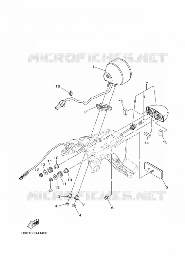 FEU ARRIERE Yamaha MOTO 850 2016 XSR  MTM850