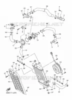 RADIATEUR / DURITES pour Yamaha XVS 2016