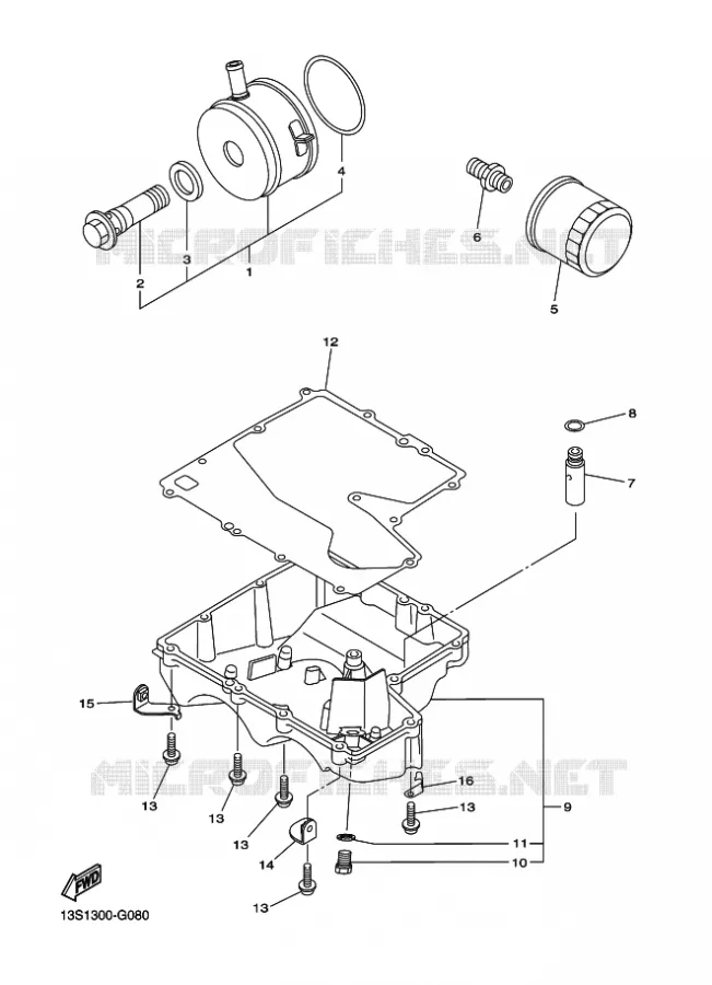 FILTRE A HUILE Yamaha MOTO 600 2010 R6  YZF-R6