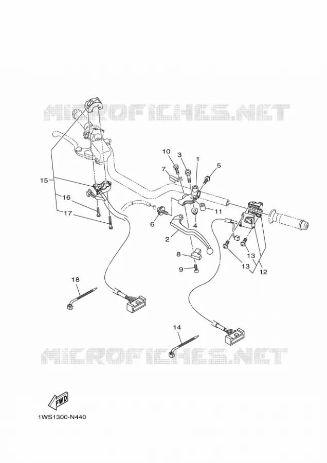 COMMODO / LEVIER Yamaha MOTO 700 2016 MT  MT07