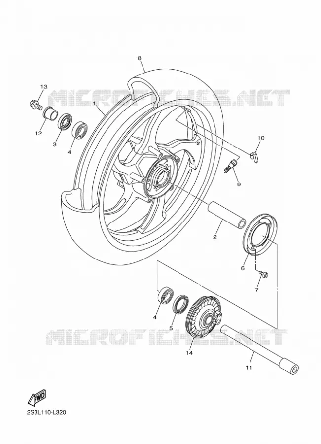 ROUE AVANT Yamaha MOTO 1700 2016 VMAX  VMX17