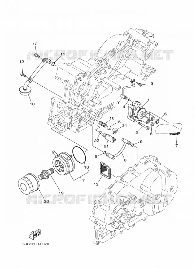 POMPE A HUILE Yamaha SCOOTER 530 2016 TMAX  XP500