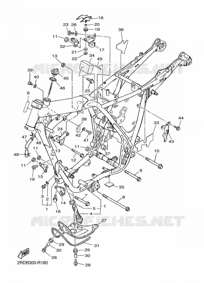 CADRE Yamaha MOTO 400 2016 SR  SR400