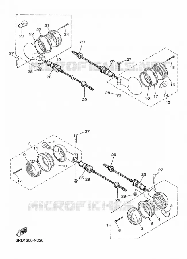 CLIGNOTANT Yamaha MOTO 400 2016 SR  SR400
