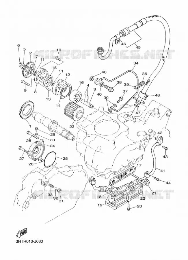 POMPE A HUILE Yamaha MOTO 400 2016 SR  SR400