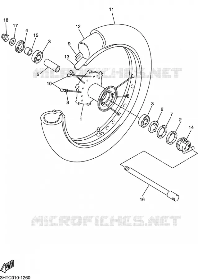 ROUE AVANT Yamaha MOTO 400 2016 SR  SR400
