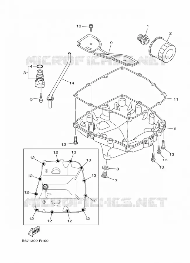 FILTRE A HUILE Yamaha MOTO 1000 2016 MT  MTN1000