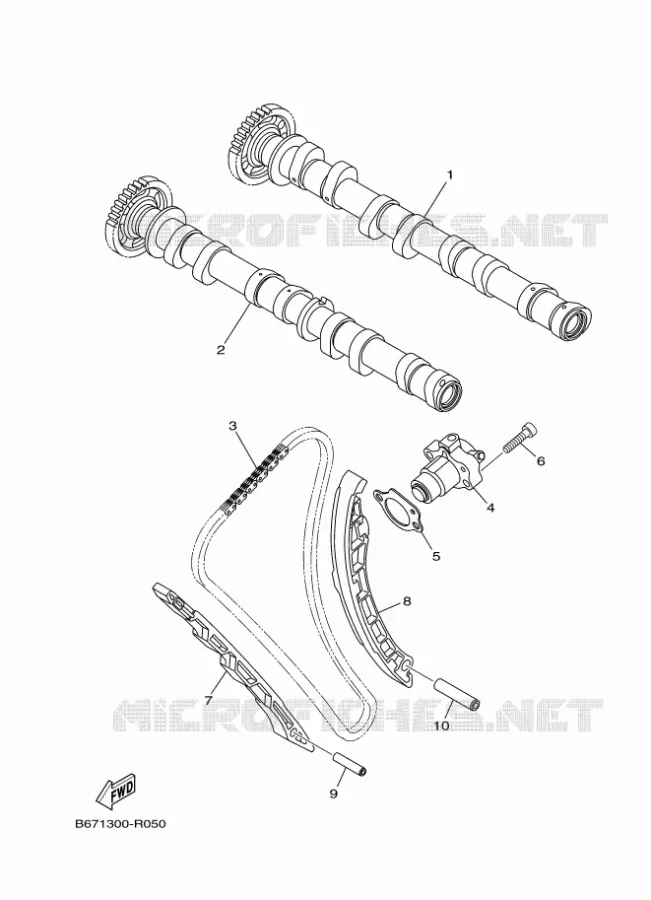 ARBRE A CAMES / CHAINE DE DISTRIBUTION Yamaha MOTO 1000 2016 MT  MTN1000