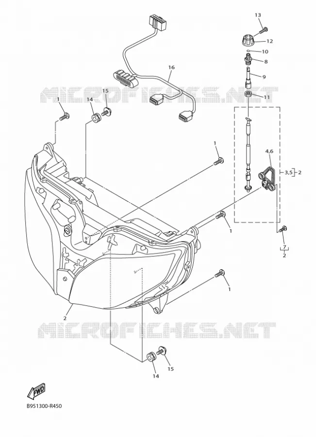 PHARE  Yamaha MOTO 1300 2016 FJR  FJR1300-AS