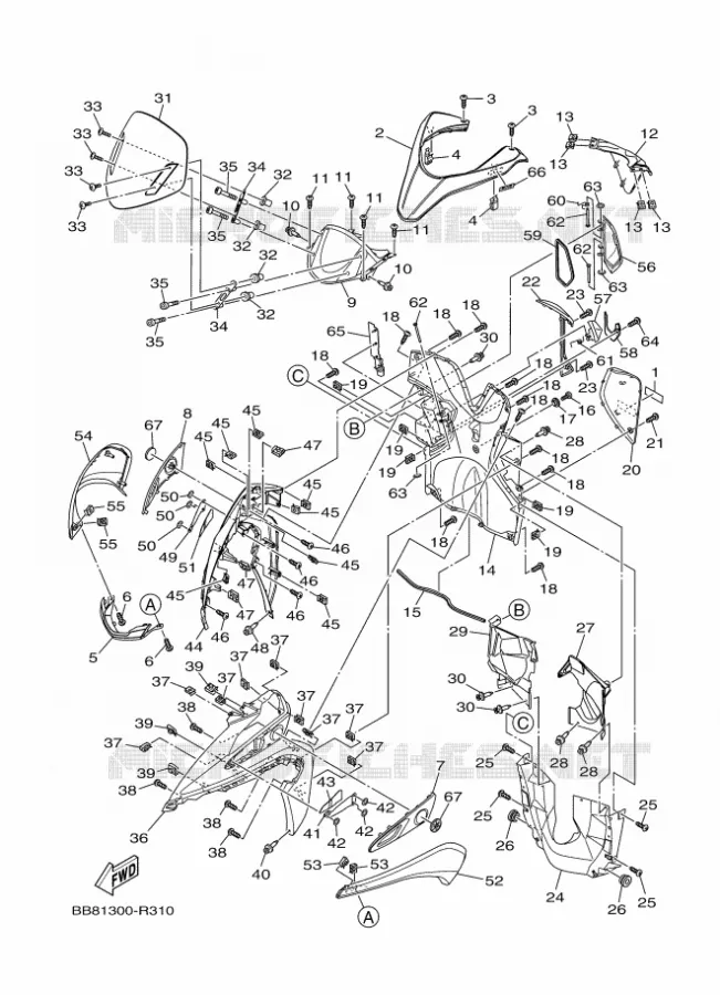 PROTEGE JAMBES Yamaha SCOOTER 150 2016 TRICITY  MWS150-A