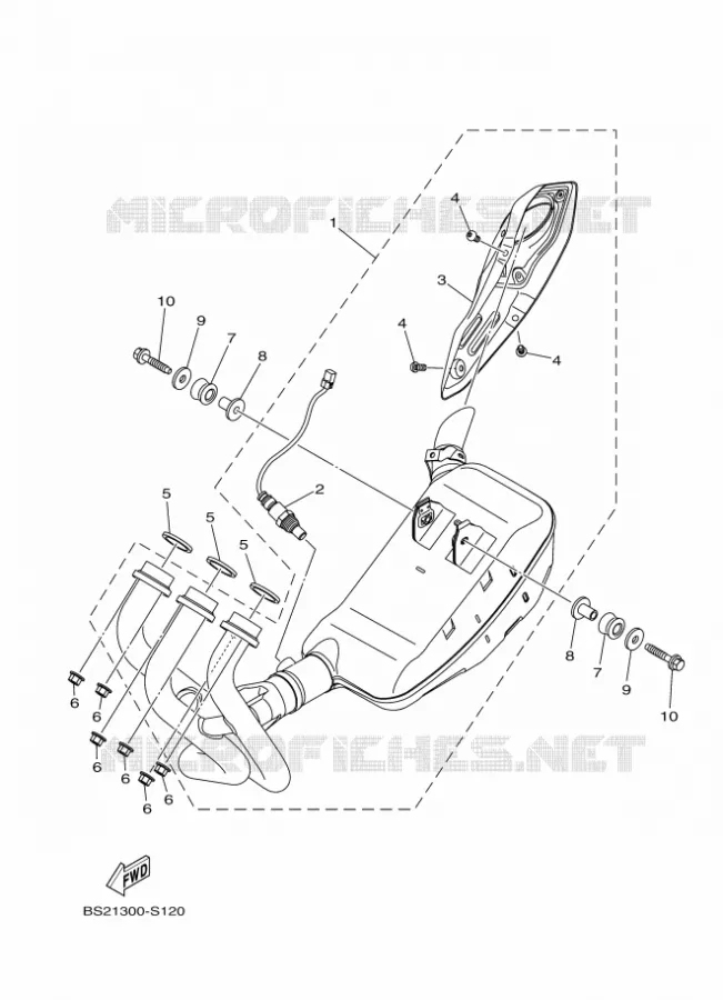 ECHAPPEMENT Yamaha MOTO 900 2017 MT  MTN850-A