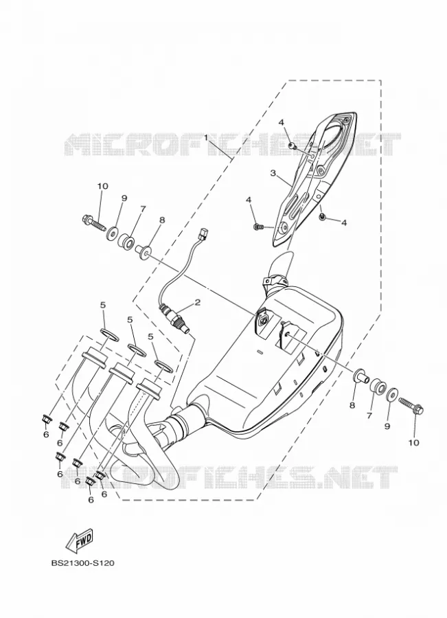 ECHAPPEMENT Yamaha MOTO 900 2017 MT  MTN850-A