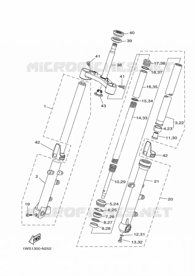 FOURCHE Yamaha MOTO 700 2017 MT  MT07A
