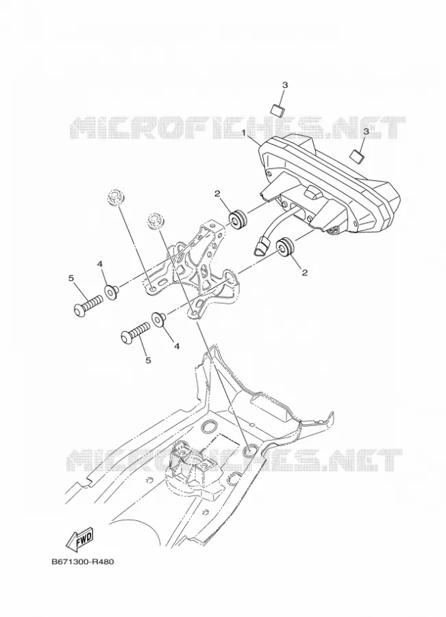 FEU ARRIERE Yamaha MOTO 1000 2017 MT  MTN1000D