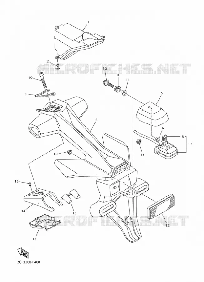 FEU ARRIERE Yamaha MOTO 1000 2016 R1  YZF-R1