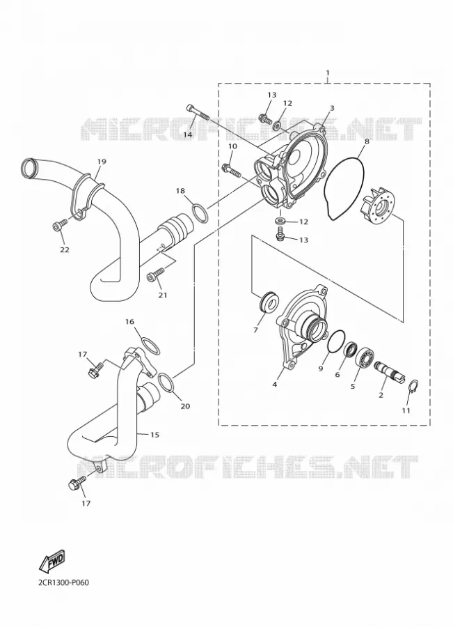 POMPE A EAU / DURITES Yamaha MOTO 1000 2016 R1  YZF-R1R1