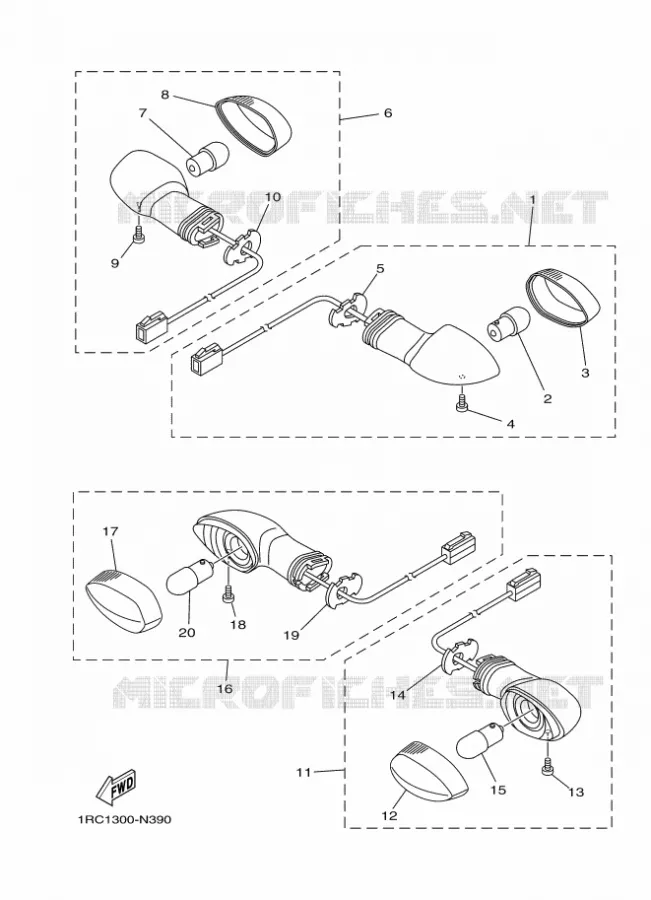 CLIGNOTANT Yamaha MOTO 900 2016 MT  MT09A