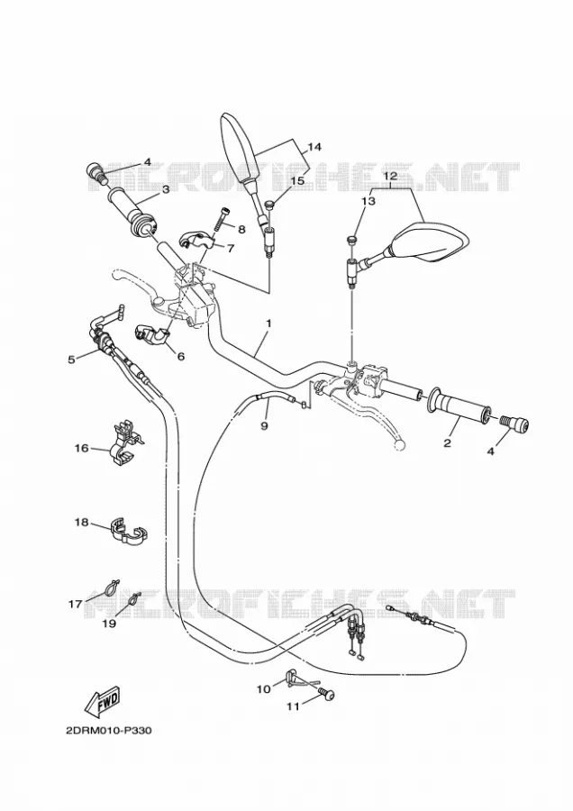 GUIDON ET CABLES Yamaha MOTO 900 2016 MT  MT09A