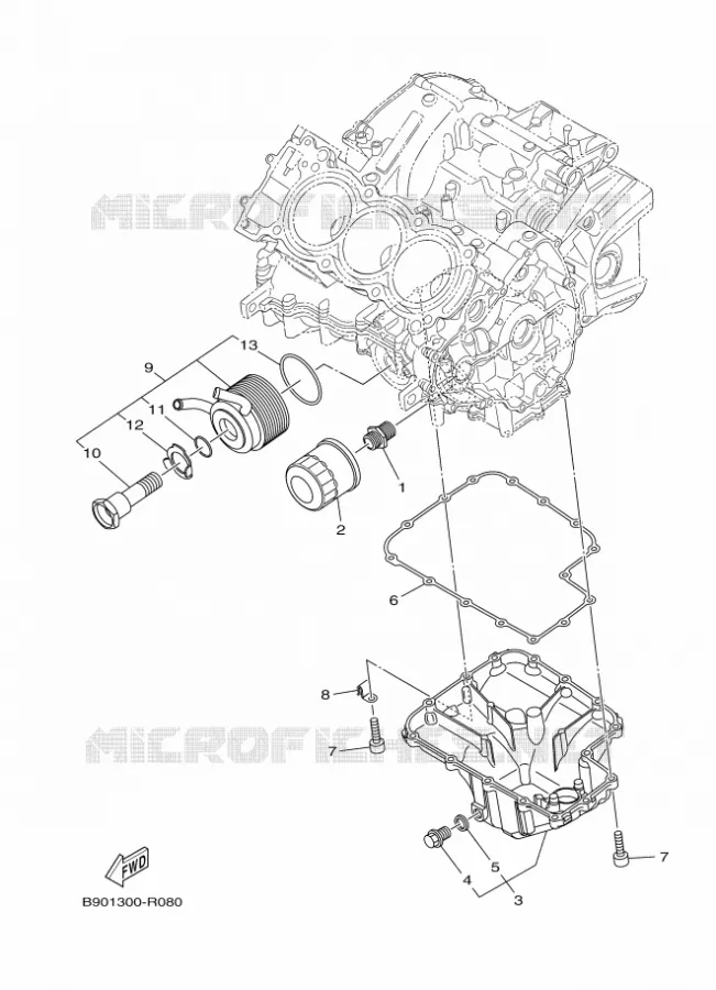 FILTRE A HUILE Yamaha MOTO 900 2016 MT  MT09A