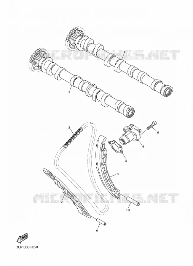 ARBRE A CAMES / CHAINE DE DISTRIBUTION Yamaha MOTO 1000 2016 R1M  YZF-R1M