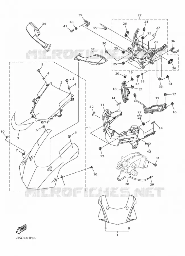CARENAGES 1  Yamaha MOTO 1000 2016 R1M  YZF-R1M