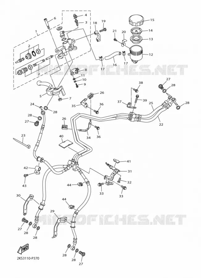 MAITRE CYLINDRE DE FREIN AVANT Yamaha MOTO 1000 2016 R1M  YZF-R1M