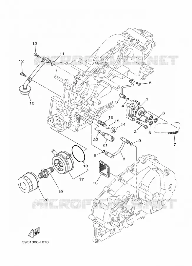 POMPE A HUILE Yamaha SCOOTER 530 2016 TMAX  XP500A