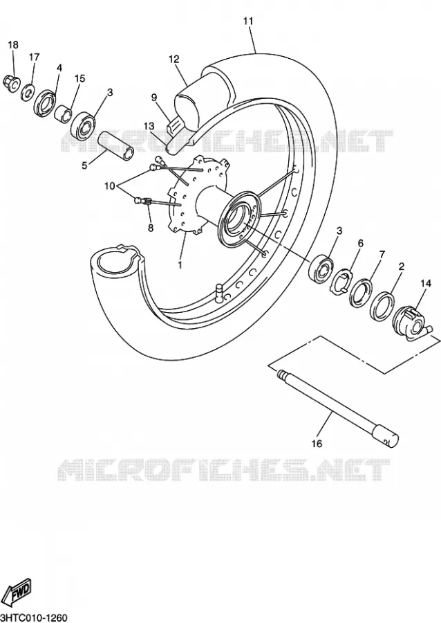 ROUE AVANT Yamaha MOTO 400 2016 SR  SR400