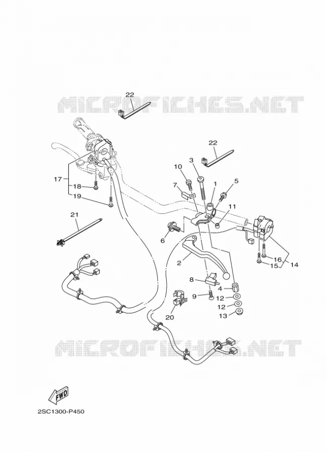 COMMODO / LEVIER Yamaha MOTO 900 2016 MT  MT09TRA