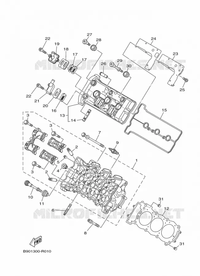 CULASSE Yamaha MOTO 900 2017 TRACER  MT09TRA