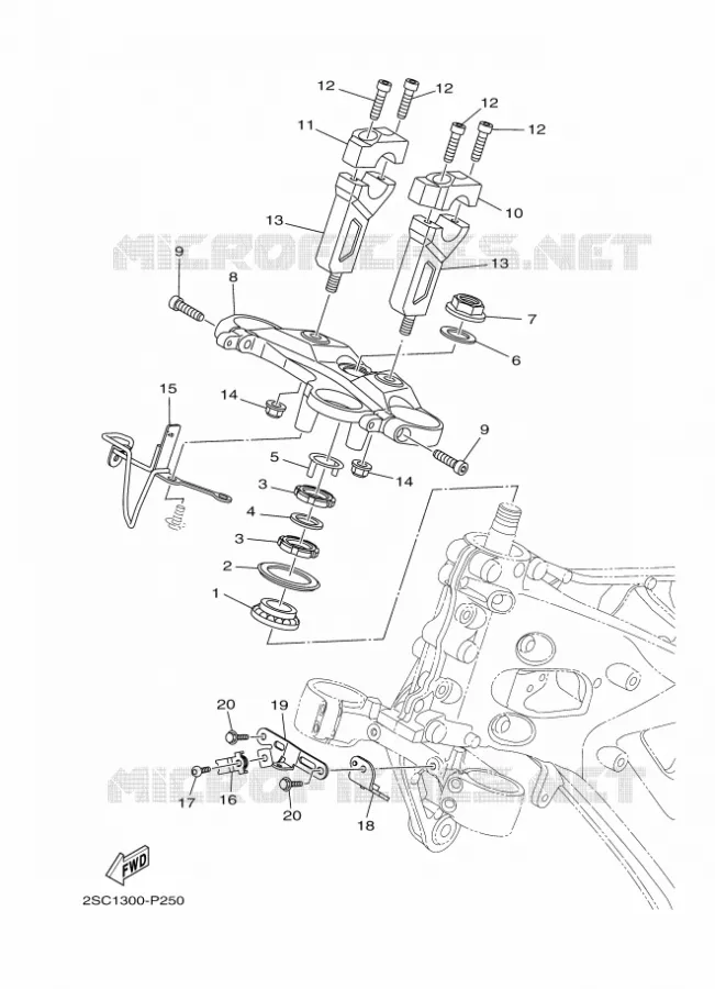 DIRECTION Yamaha MOTO 900 2017 TRACER  MT09TRA