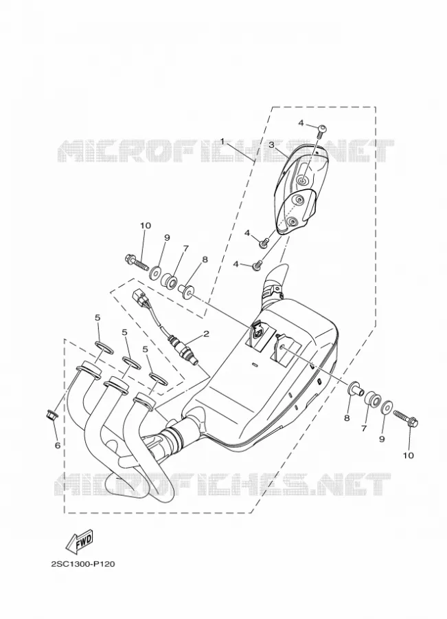 ECHAPPEMENT Yamaha MOTO 900 2017 TRACER  MT09TRA