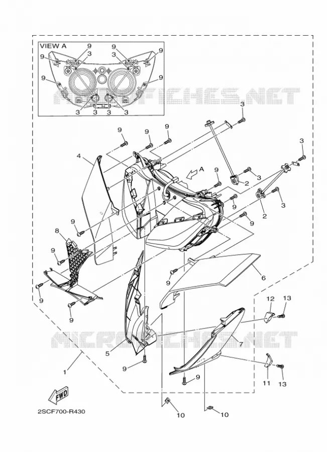 PHARE  Yamaha MOTO 900 2017 TRACER  MT09TRA