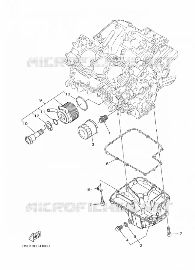 FILTRE A HUILE Yamaha MOTO 900 2016 MT  MT09