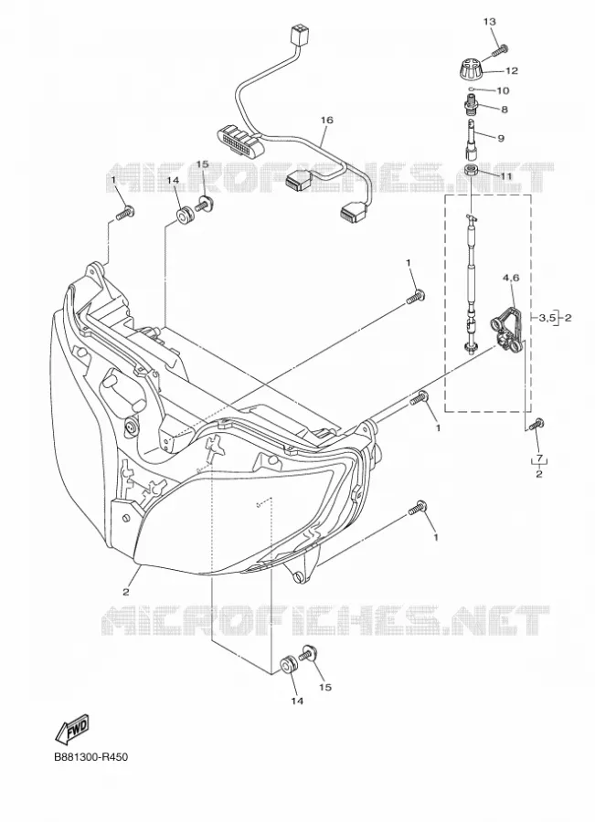 PHARE  Yamaha MOTO 1300 2016 FJR  FJR1300-A
