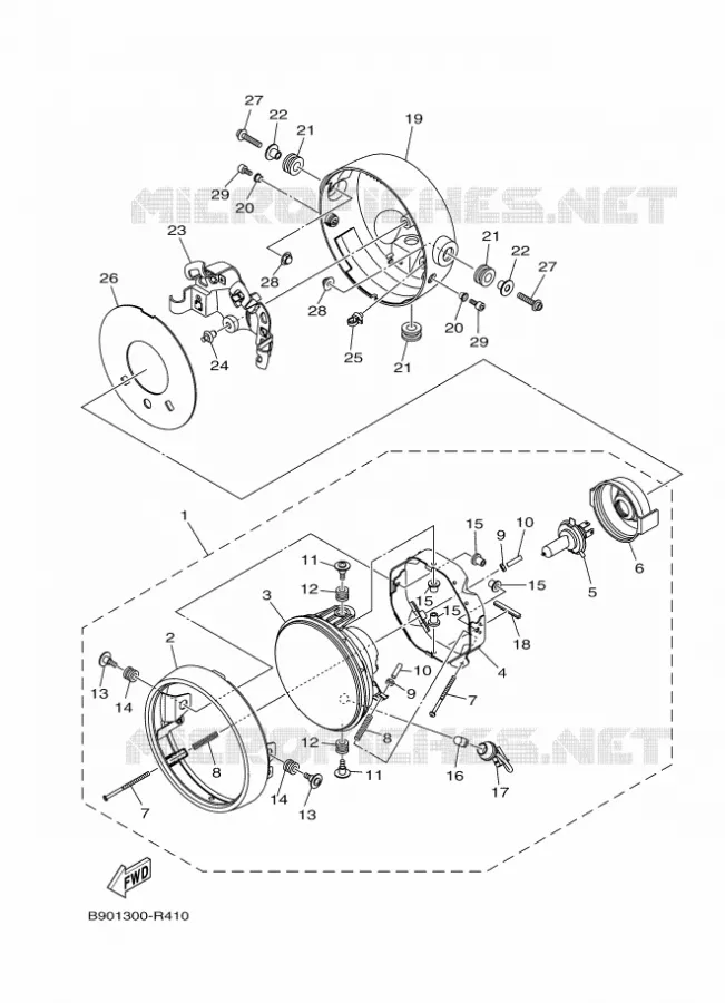 PHARE  Yamaha MOTO 900 2016 XSR  MTM850