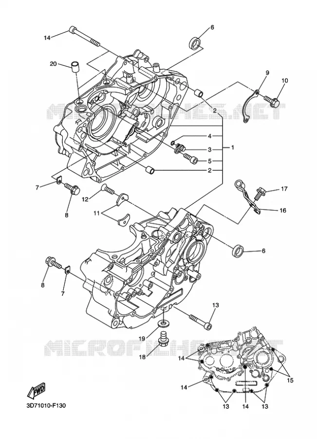 CARTER MOTEUR Yamaha MOTO 250 2016 WR-R  WR250R