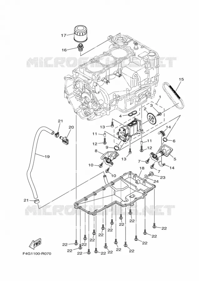 POMPE A HUILE Yamaha WAVERUNNER 1050 2017 EX  EX1050C-S
